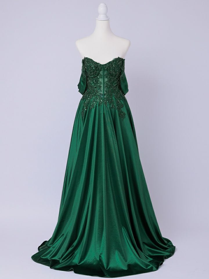 vanityME.couture. バニティミークチュール Noble Emerald Couture ノーブル・エメラルド・クチュール ロングドレス 緑 クール vctr-l-cds525-2