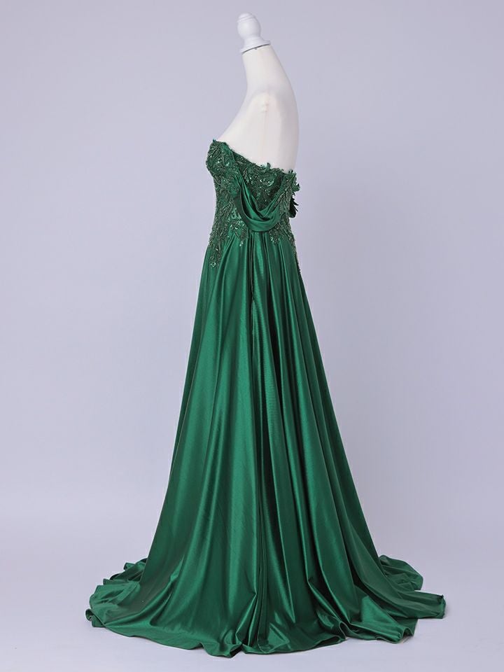vanityME.couture. バニティミークチュール Noble Emerald Couture ノーブル・エメラルド・クチュール ロングドレス 緑 クール vctr-l-cds525-2