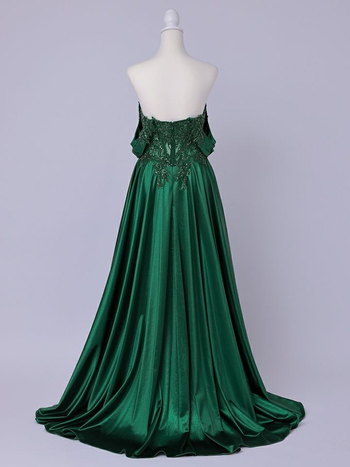 vanityME.couture. バニティミークチュール Noble Emerald Couture ノーブル・エメラルド・クチュール ロングドレス 緑 クール vctr-l-cds525-2