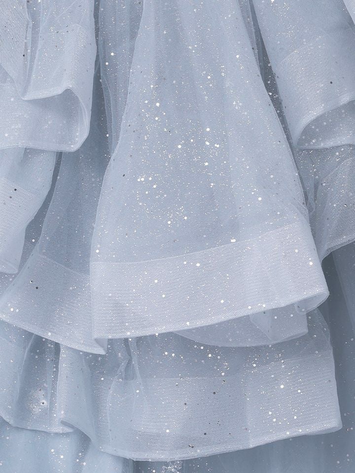 vanityME.couture. バニティミークチュール Dusty Ange Couture ダスティ・アンジュ・クチュール ロングドレス バースデー ダスティブルー くすみブルー 天使 vctr-l-5073