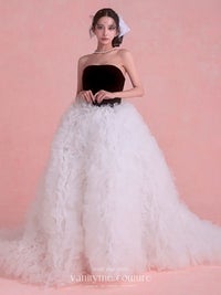 vanityME.couture. バニティミークチュール Quartz Ruffle Couture クォーツ・ラッフル・クチュール ロングドレス バースデー 白 ボリューム vctr-t-25083-2