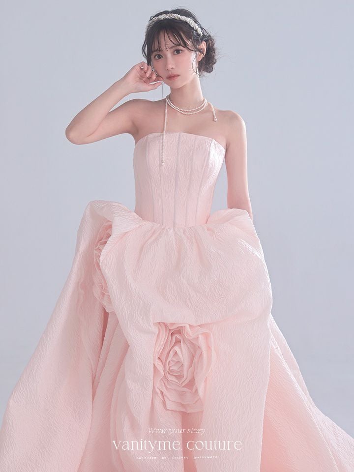 vanityME.couture. バニティミークチュール Lilas Rose Couture リラ・ローズ・クチュール ロングドレス バースデー ピンク 薔薇 プリンセス vctr-t-25081-1