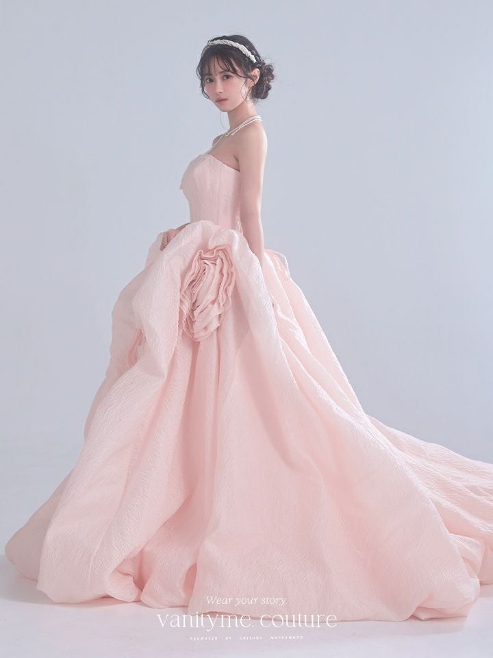 vanityME.couture. バニティミークチュール Lilas Rose Couture リラ・ローズ・クチュール ロングドレス バースデー ピンク 薔薇 プリンセス vctr-t-25081-1