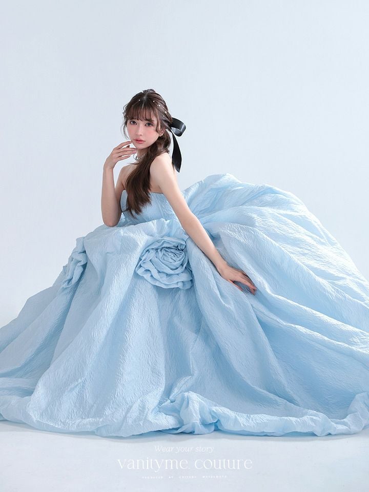 お値下げ！！！ vanityME 4段チュールスカート バースデードレス ブルー vanityME.couture. バニティーミークチュール Ciel Rose Couture