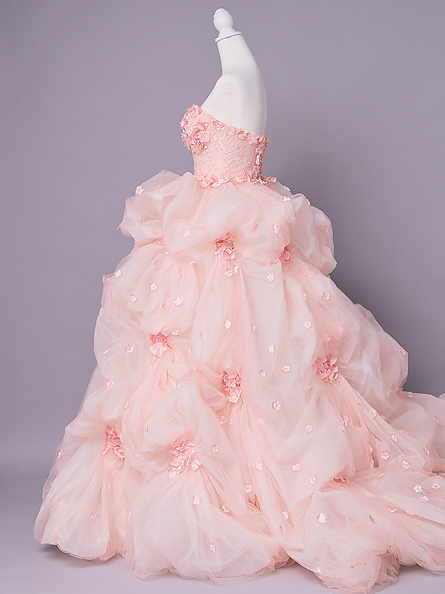 vanityME.couture. バニティミークチュール Rose Fleur Couture ローズ・フルール・クチュール ロングドレス ピンク 花柄 フラワー バースデー vctr-t-25082-2