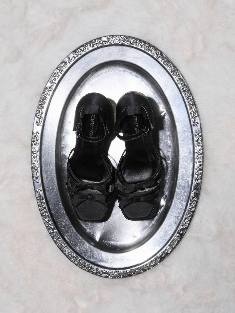 ROBE de FLEURS ローブドフルール ストームアンクルストラッププラットフォームサンダル【ヒール15cm】 sh105