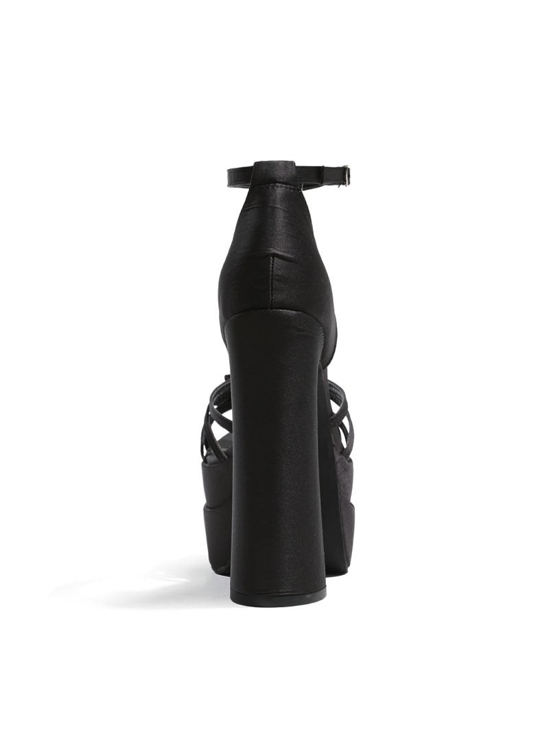 ROBE de FLEURS ローブドフルール ストームアンクルストラッププラットフォームサンダル【ヒール15cm】 sh105