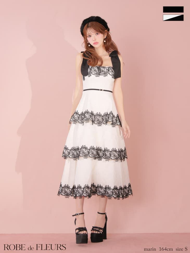 ROBE de FLEURS ローブドフルール 【Lサイズあり】 ジャガードレース