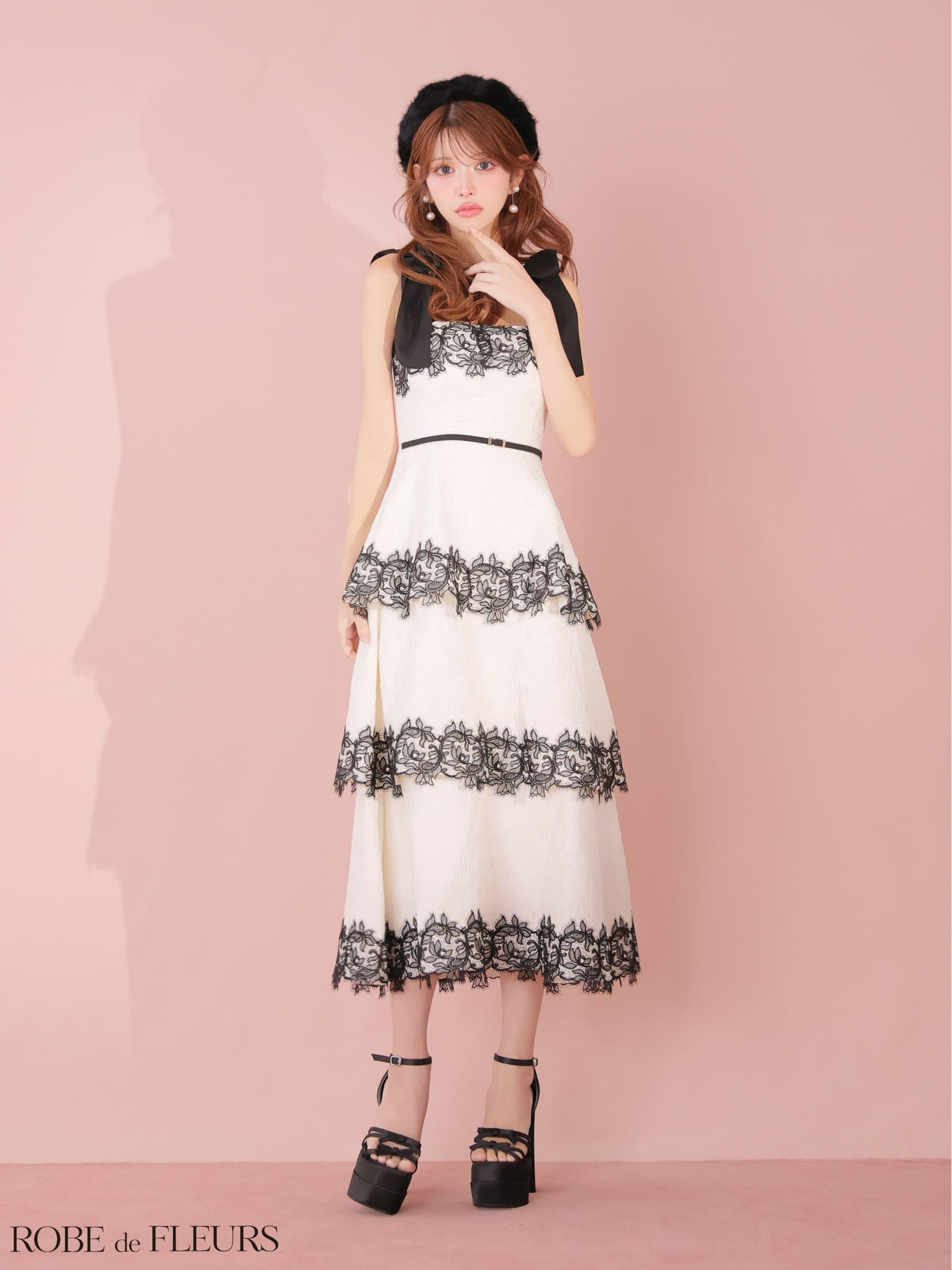 ROBE de FLEURS ローブドフルール 【Lサイズあり】 ジャガードレース
