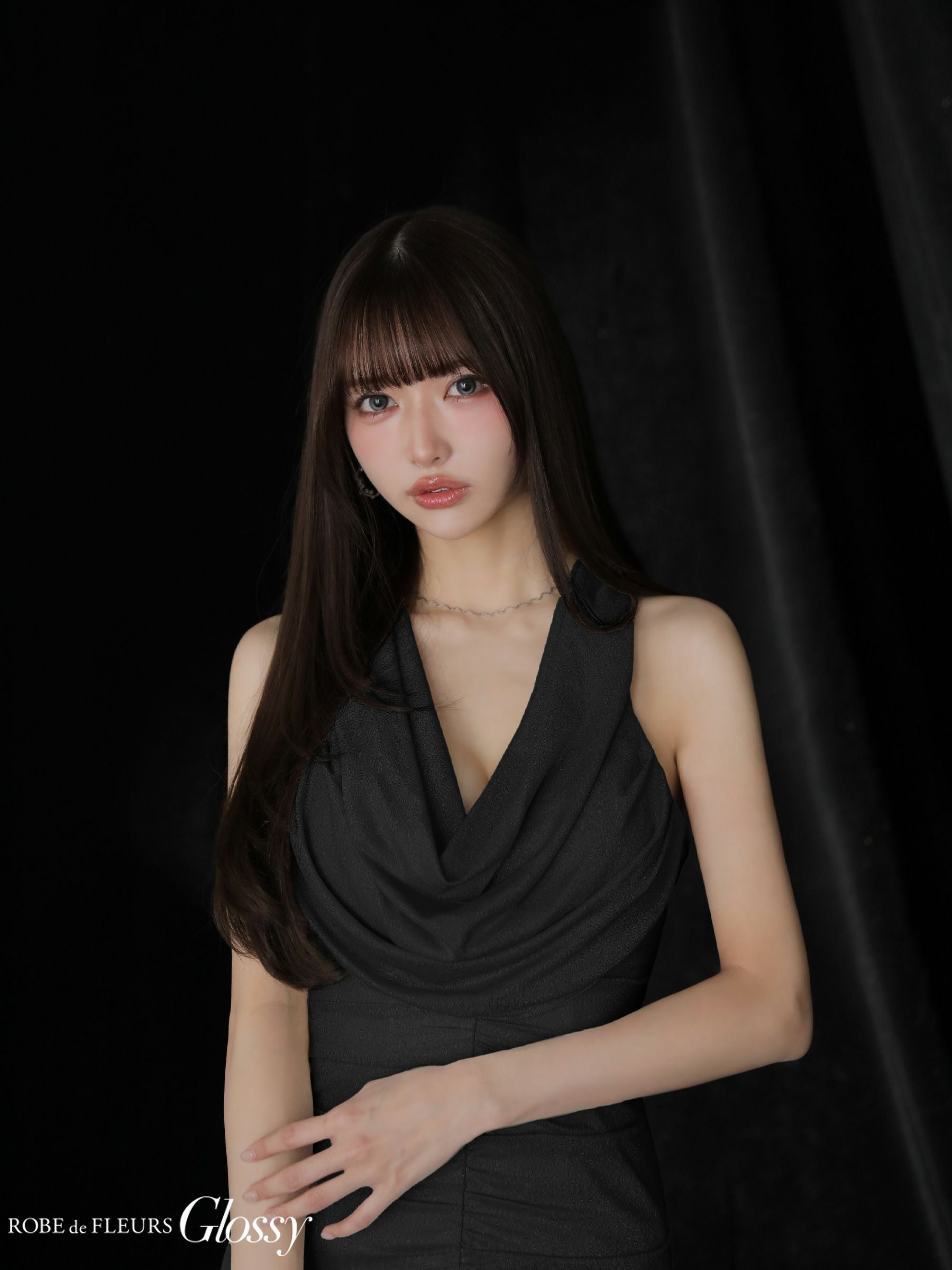 Glossy ローブドフルールグロッシー 【XSサイズあり】 ラメニット