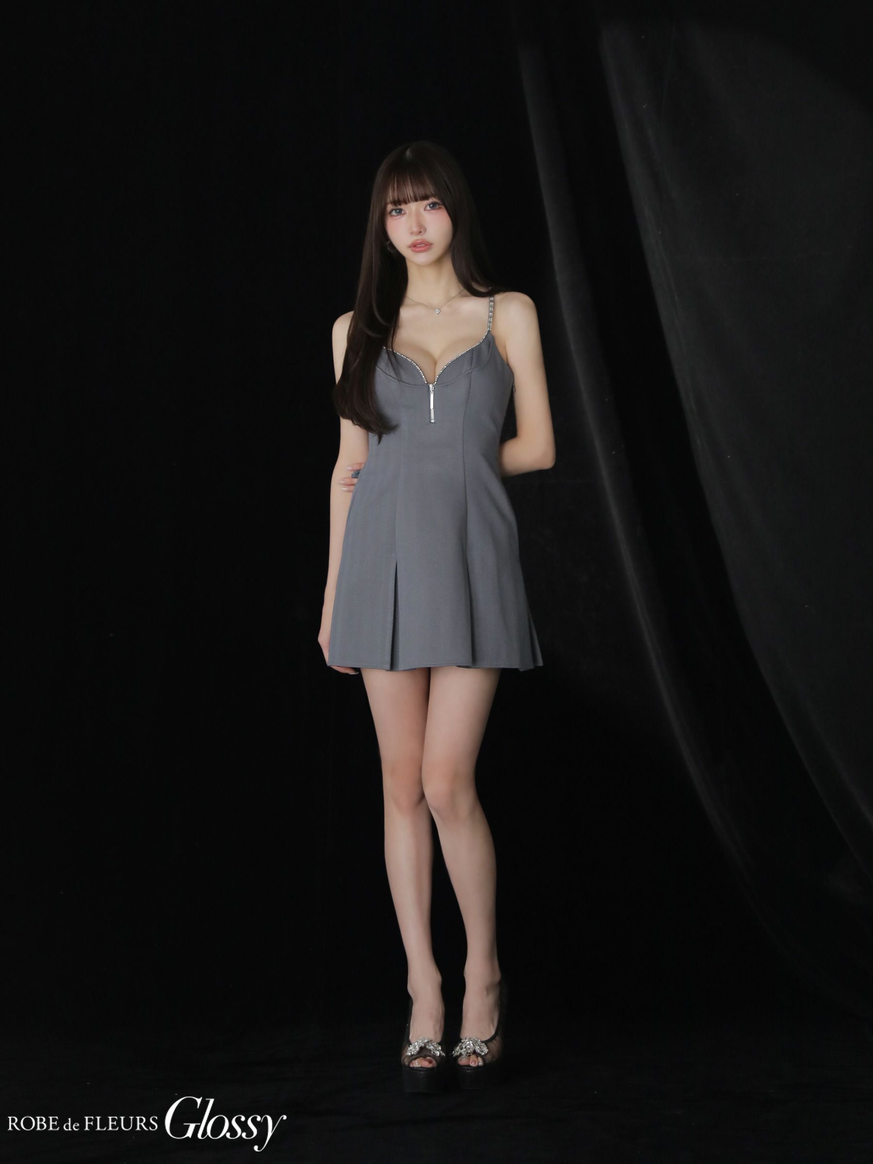 Glossy ローブドフルールグロッシー 【XSサイズあり】 ジップキャミ