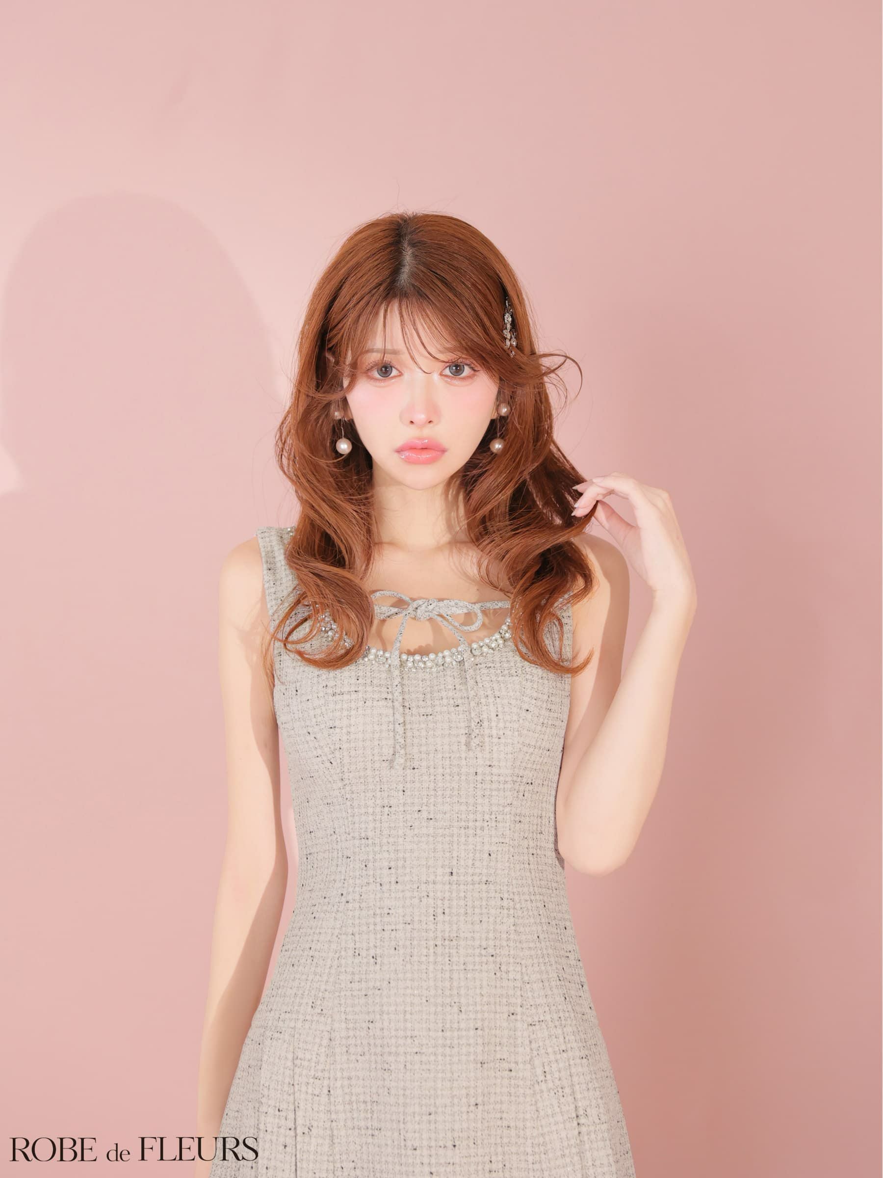 ROBE de FLEURS ローブドフルール 【XSサイズあり】ラメツイード