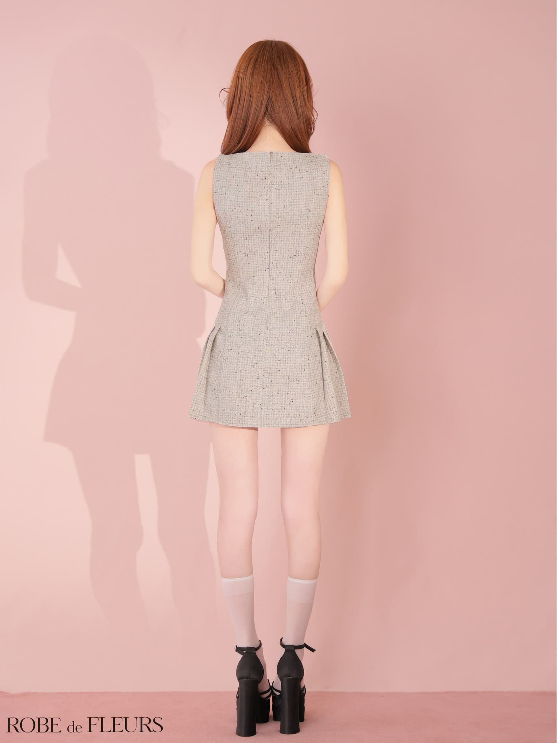 ROBE de FLEURS ローブドフルール 【XSサイズあり】ラメツイード