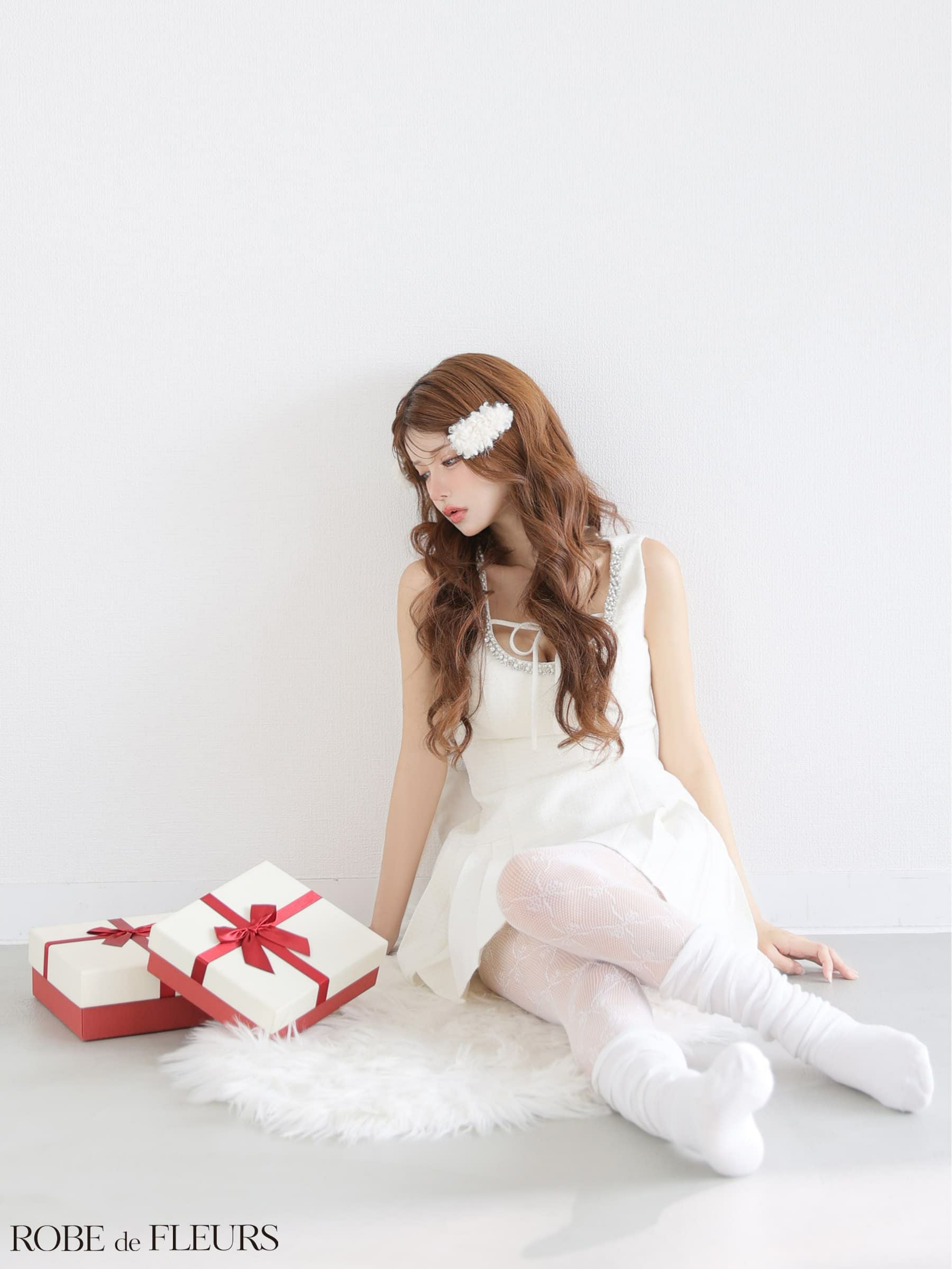 ROBE de FLEURS ローブドフルール 【XSサイズあり】ラメツイード