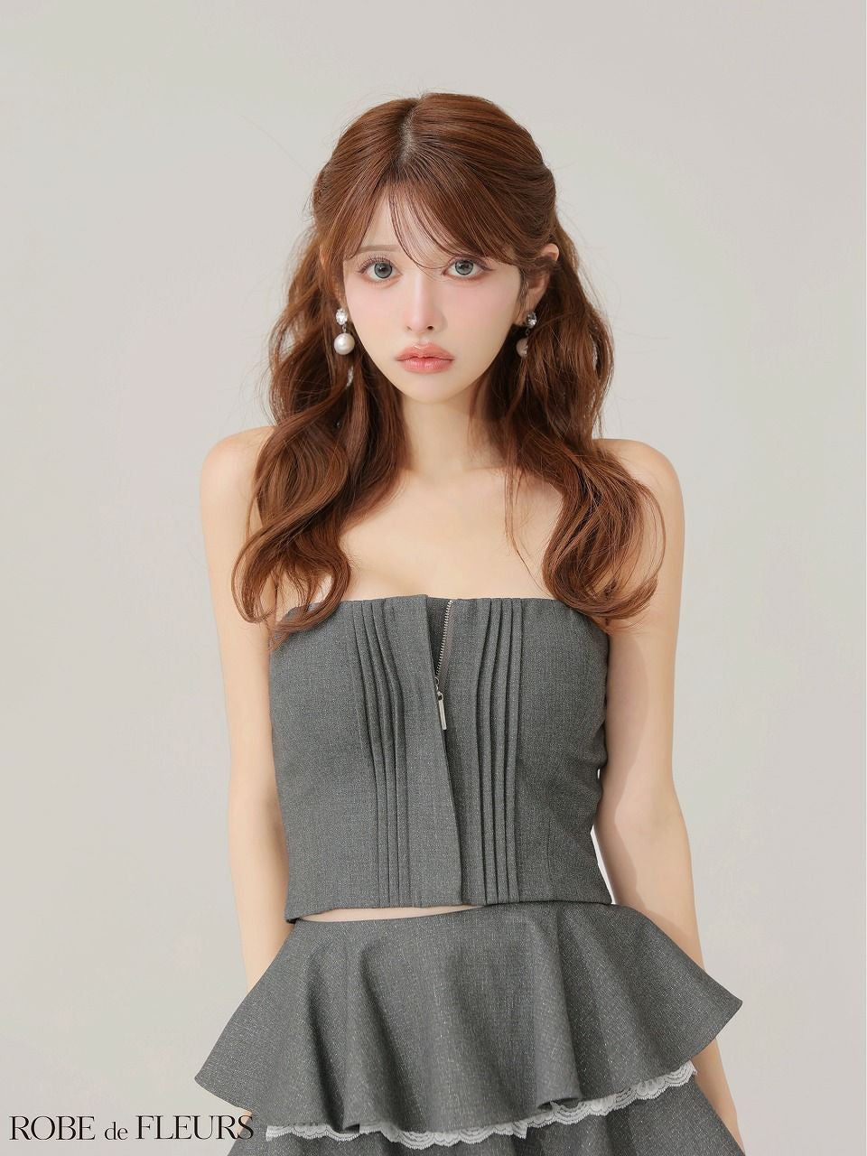 ROBE de FLEURS ローブドフルール 【XSサイズあり】 ラメツイルフリル