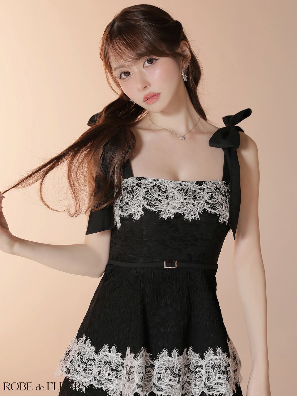 ROBE de FLEURS ローブドフルール 【Lサイズあり】 ジャガードレース
