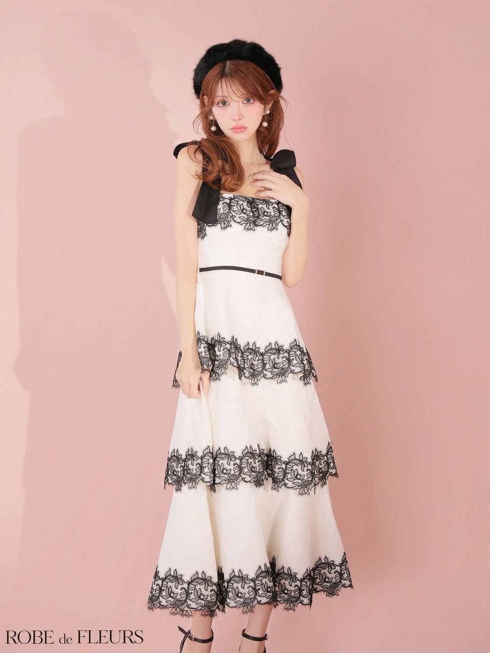 ROBE de FLEURS ローブドフルール 【Lサイズあり】 ジャガードレース