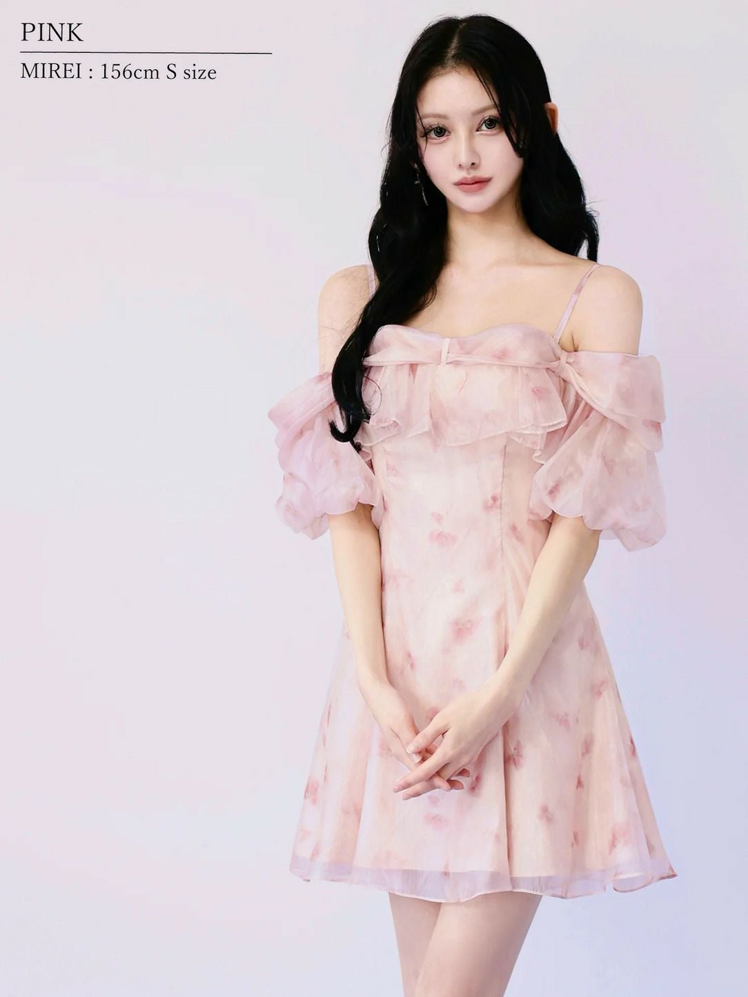 AngelR エンジェルアール 花柄シフォンオフショル2WAYフリルフレア