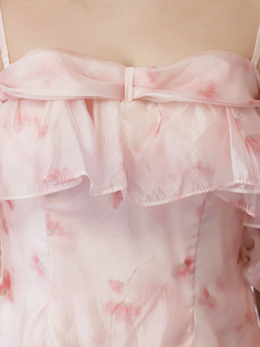 AngelR エンジェルアール 花柄シフォンオフショル2WAYフリルフレア