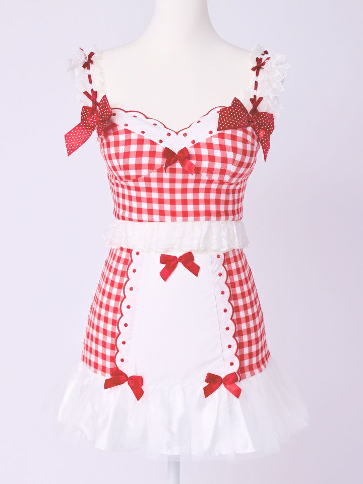 【3点セット】いちごたるとメイドちゃん チョコレートソースがけ [レッド/ブラウン] vcsmd-250839