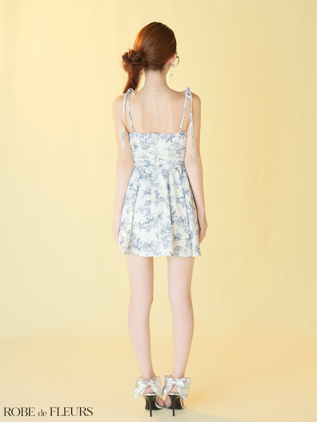 ROBE de FLEURS ローブドフルール 【XSサイズあり】 クラシカルフラワーフレアミニキャバドレス fm4623-c