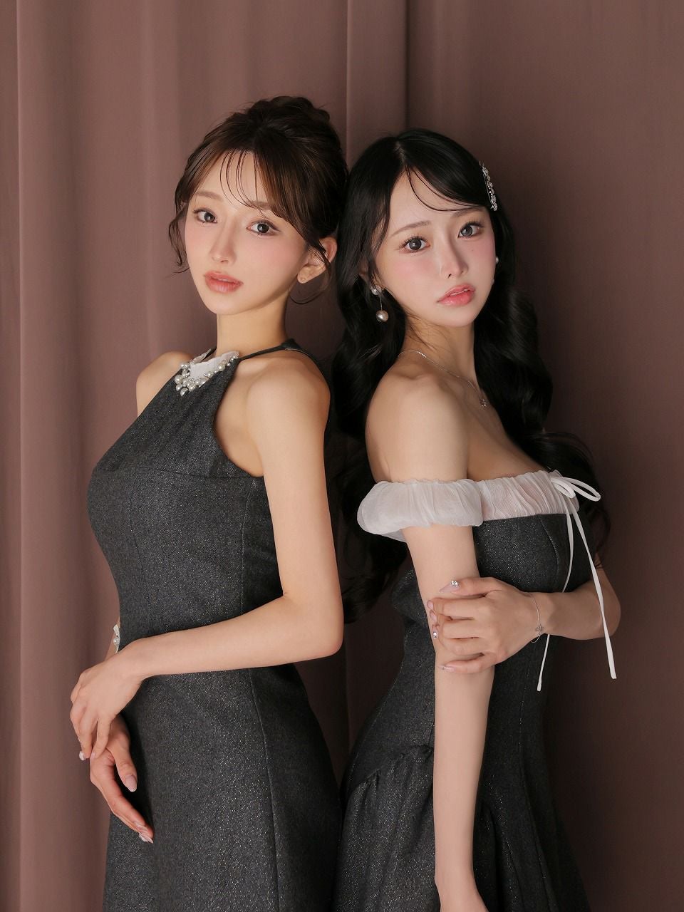 ROBE de FLEURS anier.ROBE ローブドフルール アニエルローブ 【XSサイズあり】 Glitter flannel halter pearl mini dress グリッターフランネルホルターパールミニドレス fm-anier4057