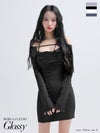 Glossy ローブドフルールグロッシー ボレロスエードホルタータイトミニキャバドレス gl3938