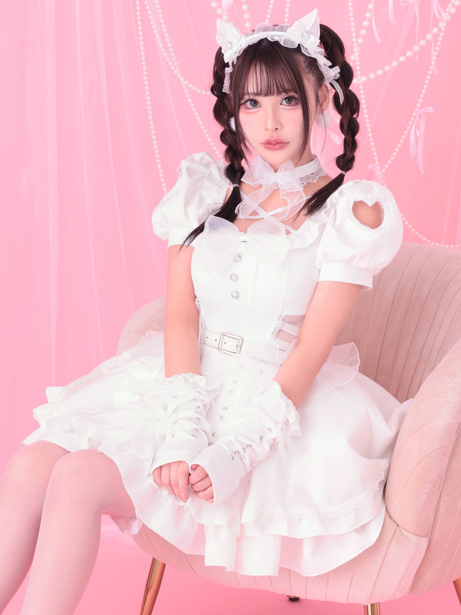 【10点セット】Malymoon マリームーン ティンクヴェールキャットメイド [ブラック/ホワイト] mlcs25132