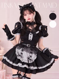 【10点セット】Malymoon マリームーン ティンクヴェールキャットメイド [ブラック/ホワイト] mlcs25132