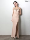 IRMA イルマ オフショル/ウエストカット/ビジュー/ラインストーンショルダーチェーン/スリット入り/タイト ロングドレス ir61026-c