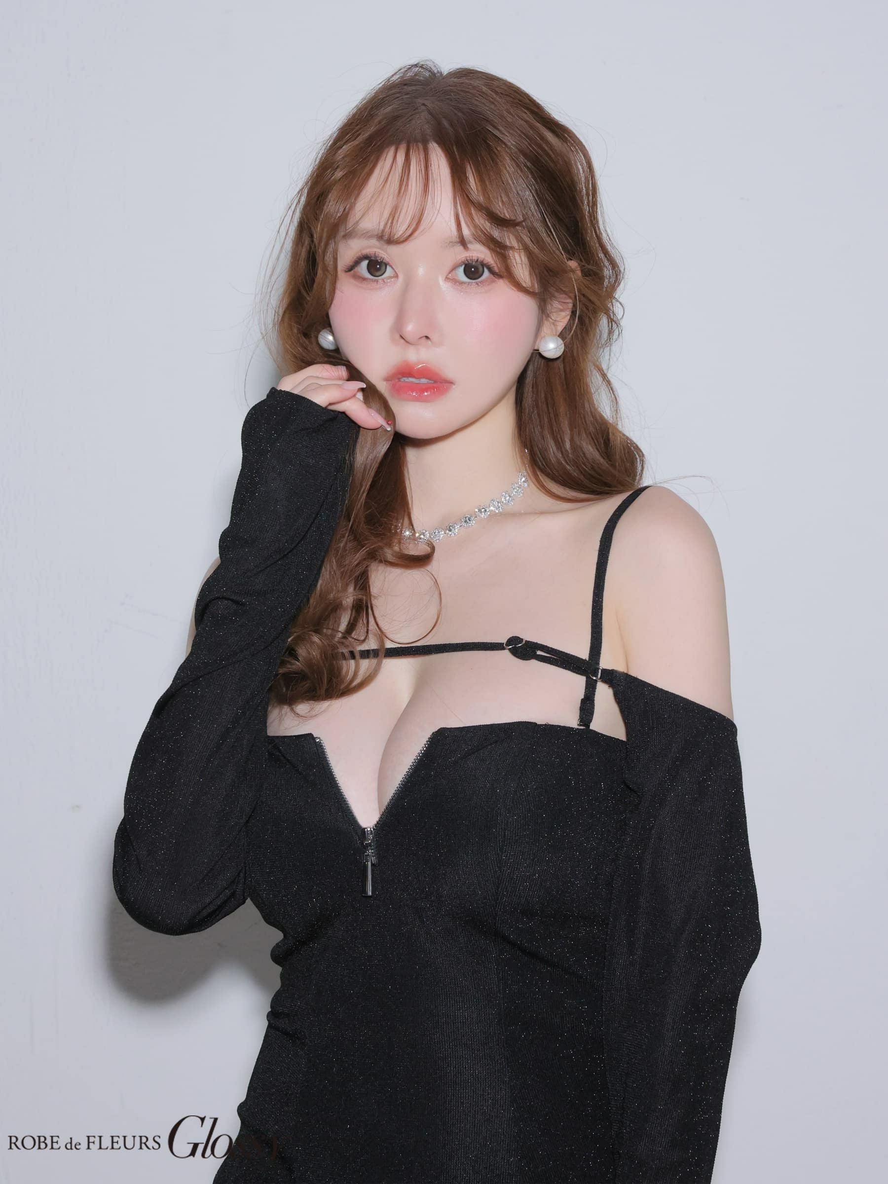 Glossy ローブドフルールグロッシー 【XSサイズあり】ラメニットボレロ