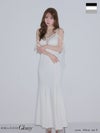 Glossy ローブドフルールグロッシー 【XS～Lサイズあり】 シアードッキングフロントジップマーメイドロングキャバドレス gl4341-c