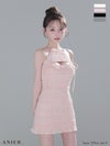 ROBE de FLEURS anier.ROBE ローブドフルール アニエルローブ 【XSサイズあり】Chiffon amesuri bust cutout tight mini dress fm-anier4061-c