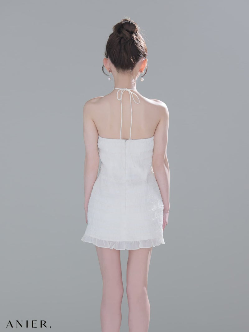 ROBE de FLEURS anier.ROBE ローブドフルール アニエルローブ 【XSサイズあり】Chiffon amesuri bust cutout tight mini dress fm-anier4061-c