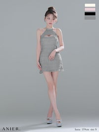 ROBE de FLEURS anier.ROBE ローブドフルール アニエルローブ 【XSサイズあり】Chiffon amesuri bust cutout tight mini dress シフォンアメスリカットアウトミニドレス fm-anier4061