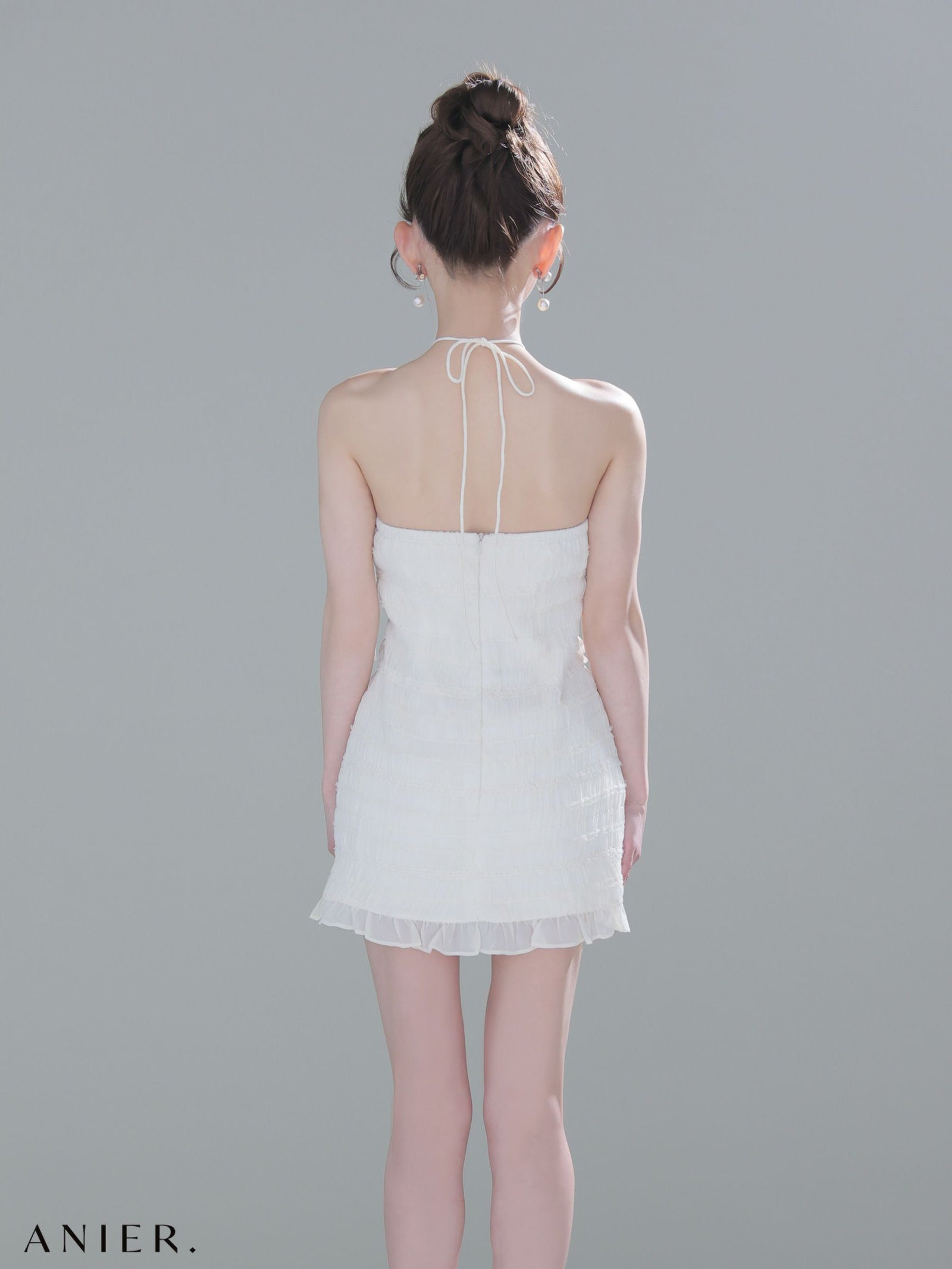 ROBE de FLEURS anier.ROBE ローブドフルール アニエルローブ 【XSサイズあり】Chiffon amesuri bust cutout tight mini dress シフォンアメスリカットアウトミニドレス fm-anier4061