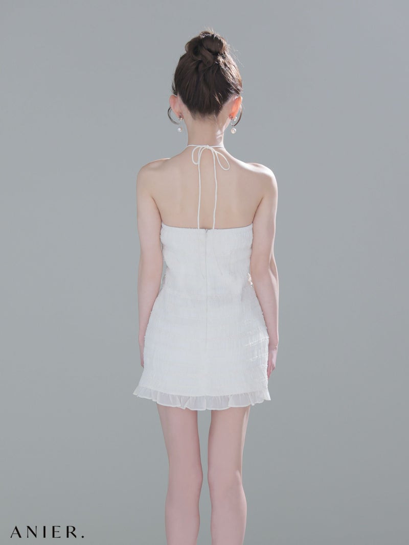 ROBE de FLEURS anier.ROBE ローブドフルール アニエルローブ 【XSサイズあり】Chiffon amesuri bust cutout tight mini dress シフォンアメスリカットアウトミニドレス fm-anier4061