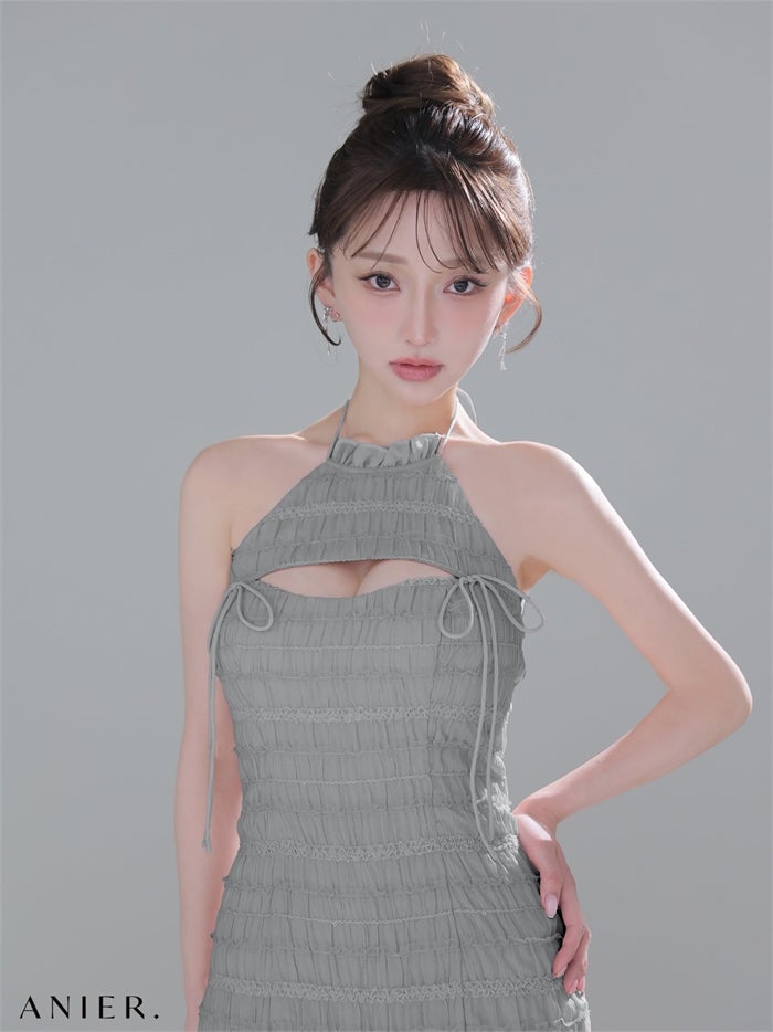 ROBE de FLEURS anier.ROBE ローブドフルール アニエルローブ 【XSサイズあり】Chiffon amesuri bust cutout tight mini dress シフォンアメスリカットアウトミニドレス fm-anier4061