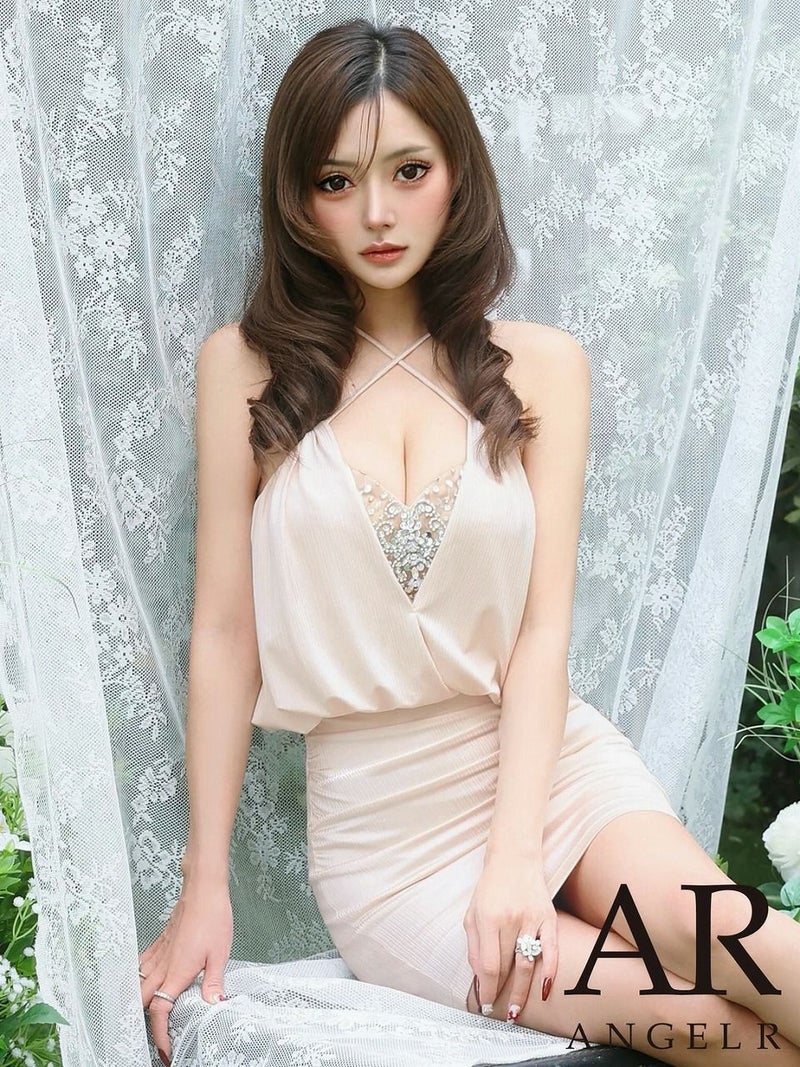 AngelR エンジェルアール バストVカットウエストタックビジュータイトマイクロミニドレス ar26309-ks