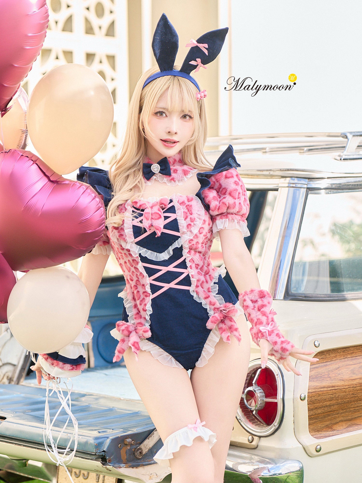 【7点セット】Malymoon マリームーン レオパードギャルバニー ハイレグ レオタード mlcs25186