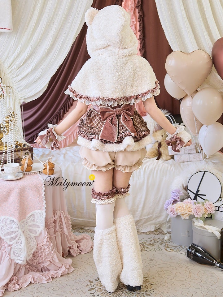 【10点セット】Malymoon マリームーン ホリデーチェックケープベア [ネイビー/ホワイト] mlcs25148-2