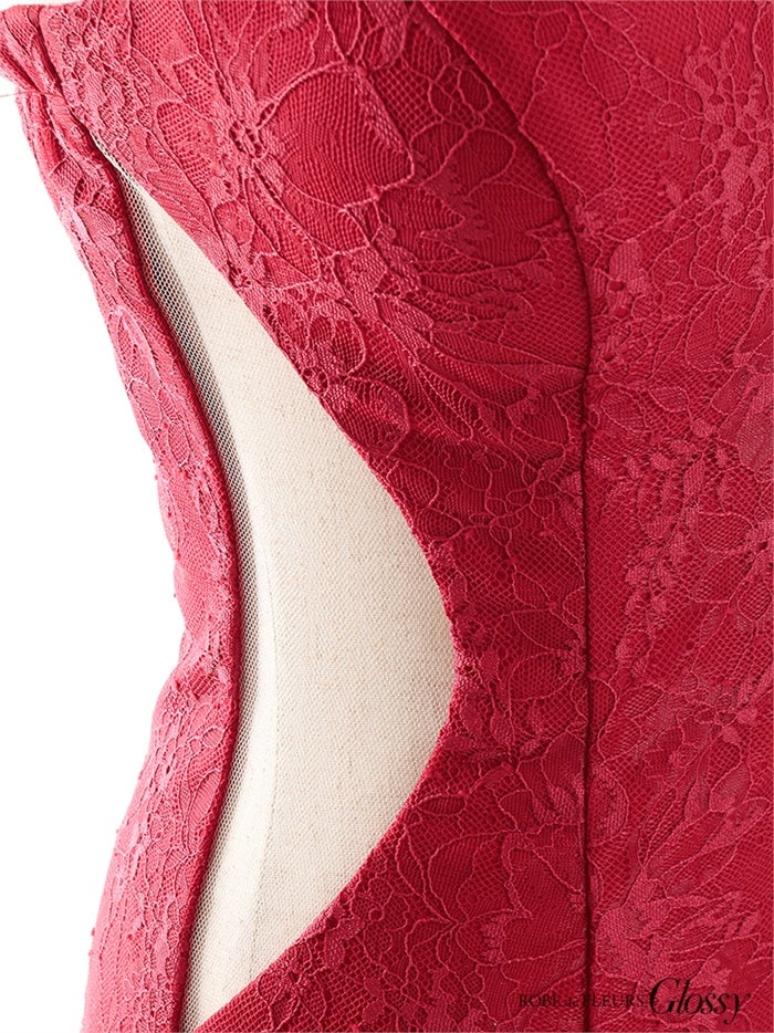 【ROBE de FLEURS SALE】Glossy ローブドフルールグロッシー 【XSサイズあり】デコルテビジューストレッチタイトミニキャバドレス gl2818-s26