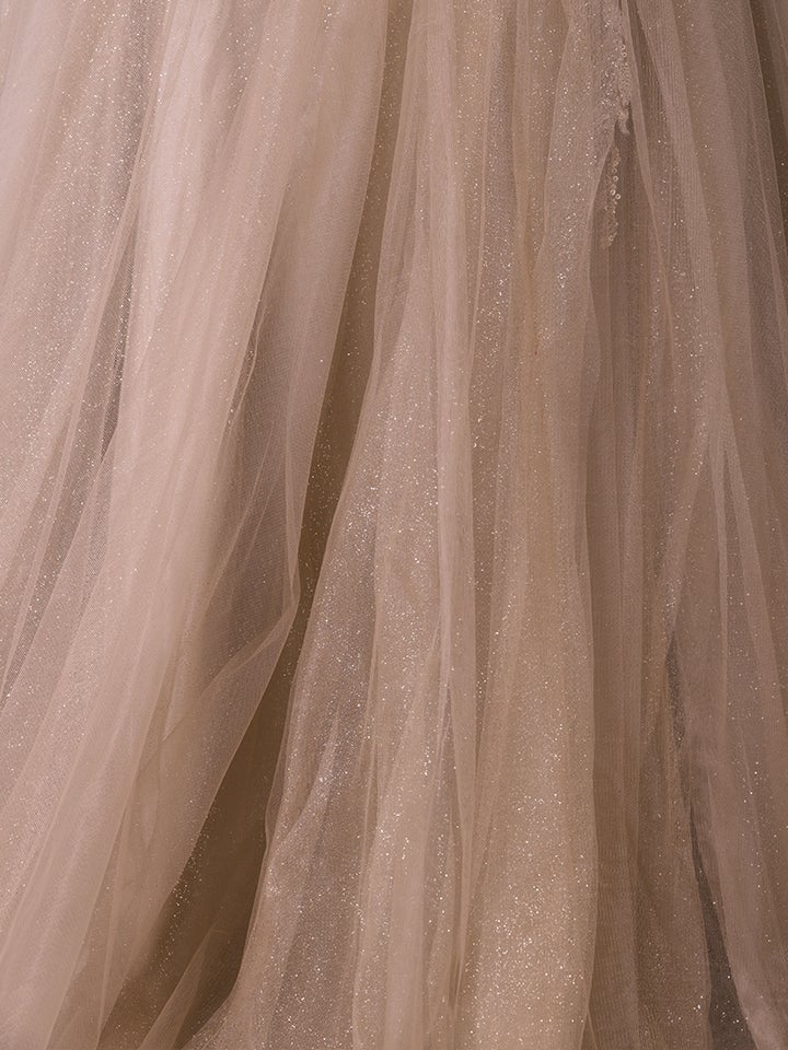 vanityME.couture.バニティーミークチュール バストパール 刺繍レース Vカット バースデードレス インポート シンデレラ ロングドレス モカゴールド vctr-l-2431-3