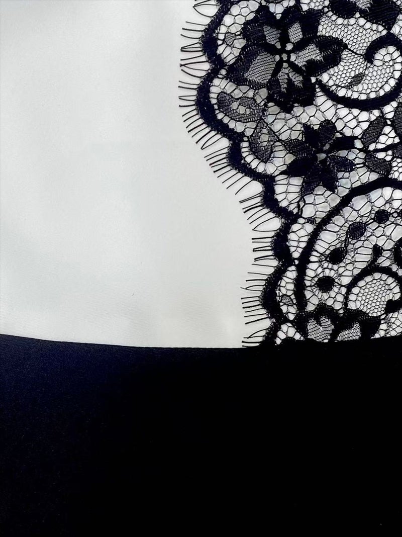 ERUKEI エルケイ ノースリーブ・パイピング・サイドレース・切替・Aライン・フレア・ミニドレス・ワンピース ek-c25152