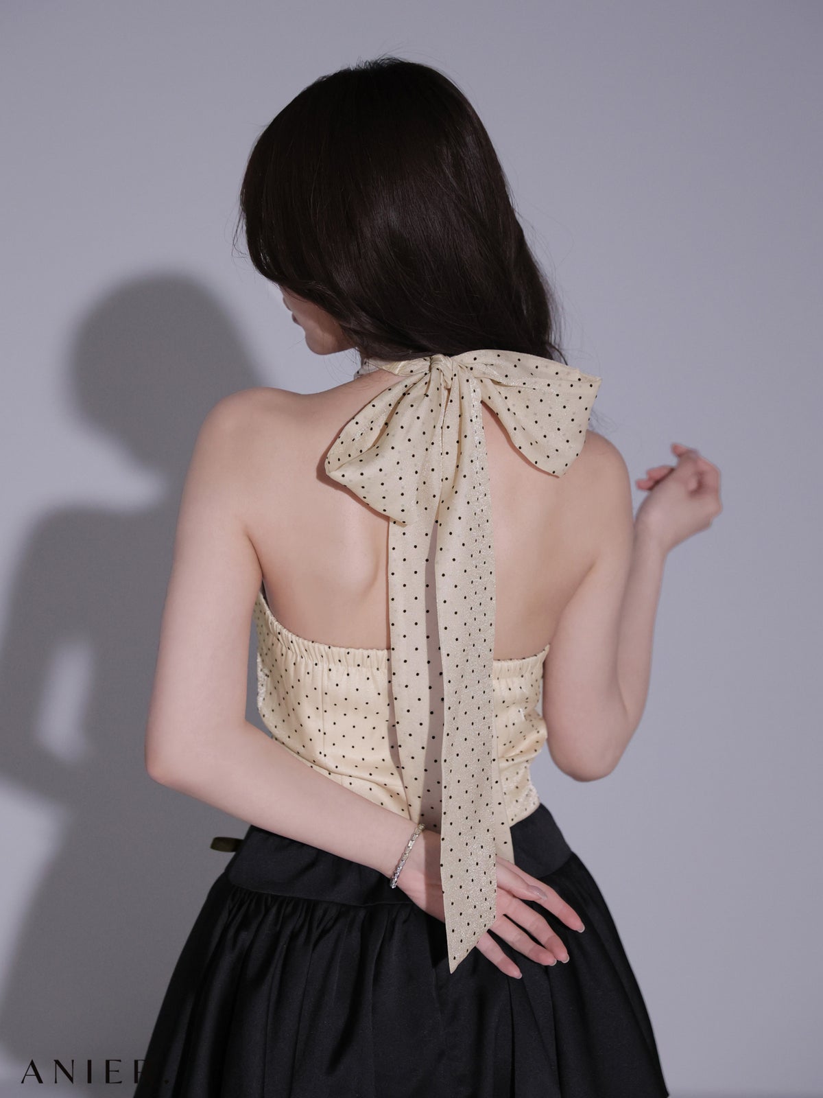 ROBE de FLEURS anier.ROBE ローブドフルール アニエルローブ 【XSサイズあり】Dot organdy×balloon skirt two-piece mini dress fm-anier4065-c