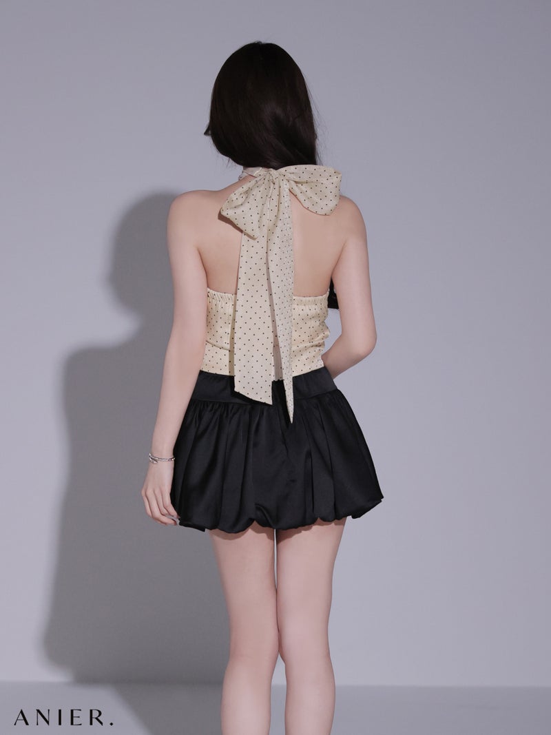 ROBE de FLEURS anier.ROBE ローブドフルール アニエルローブ 【XSサイズあり】Dot organdy×balloon skirt two-piece mini dress fm-anier4065-c