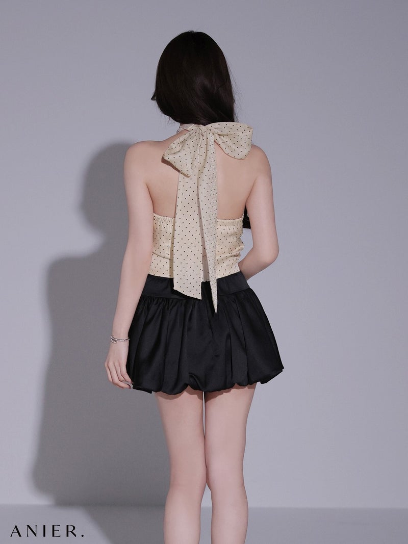 ROBE de FLEURS anier.ROBE ローブドフルール アニエルローブ 【XSサイズあり】Dot organdy×balloon skirt two-piece mini dress ドットオーガンジー×バルーンスカートセットアップミニドレス fm-anier4065