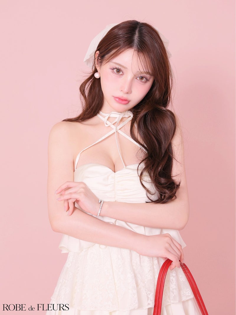 ROBE de FLEURS ローブドフルール 【XSサイズあり】スパンコールレースティアードフリルミニキャバドレス fm4663