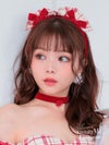 チェックメイドカチューシャ レッド・ブラック vcsit-230479a