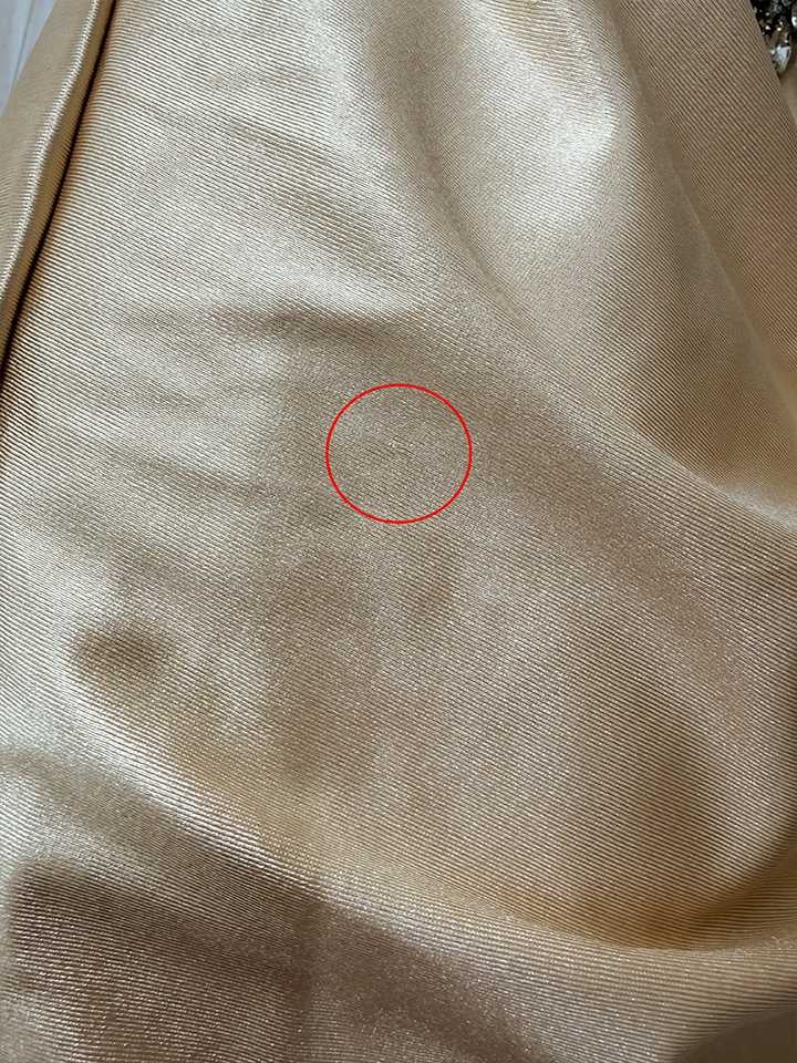 vanityME.couture.バニティーミークチュール ラグジュアリービジュー シャイニーサテン メッシュ ショール付き スリット入り バースデードレス ロングドレス シャンパンゴールド vctr-l-kv1131